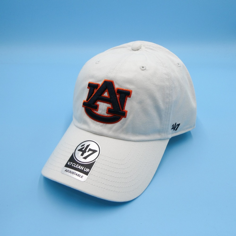 '47 Brand Hat Mens One Size Clean Up Auburn Tigers White Cotton Adjustable Cap